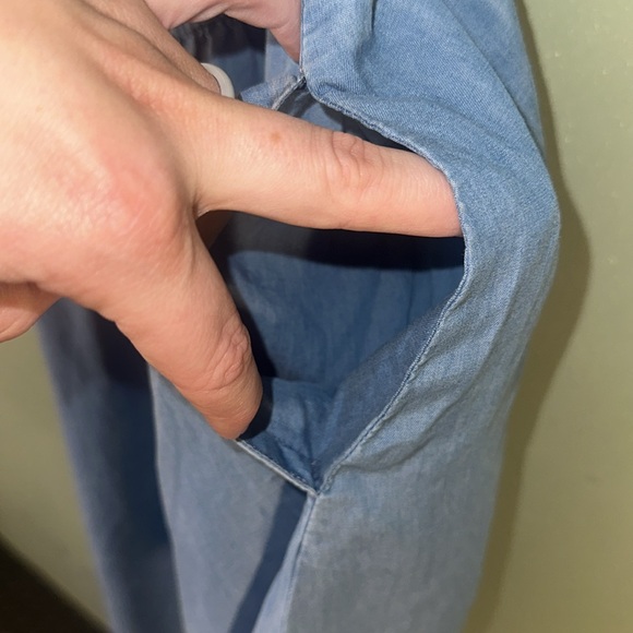 Blue Jean style Dress with pockets - Picture 3 of 5